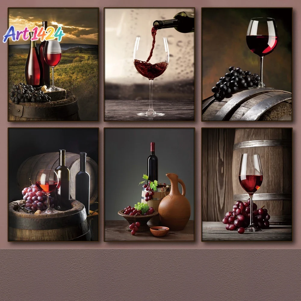 Wine Beer Bar - 1pc frameless Canvas painting Kitchen Bar