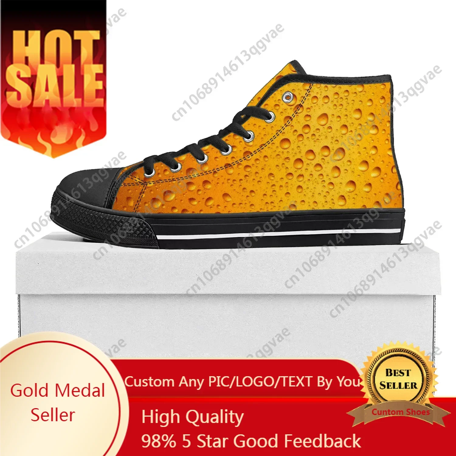 Beer & Wine Downtown - Beer Unisex 3D Print High Top