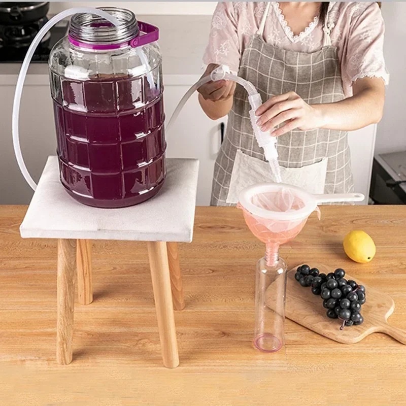 Wine Beer Food - Premium Food Grade Mesh Strainer Siphon