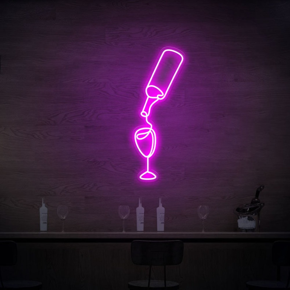 Wine Led Neon Sign lights USB  - огляд і ціна Wine In Beer Store