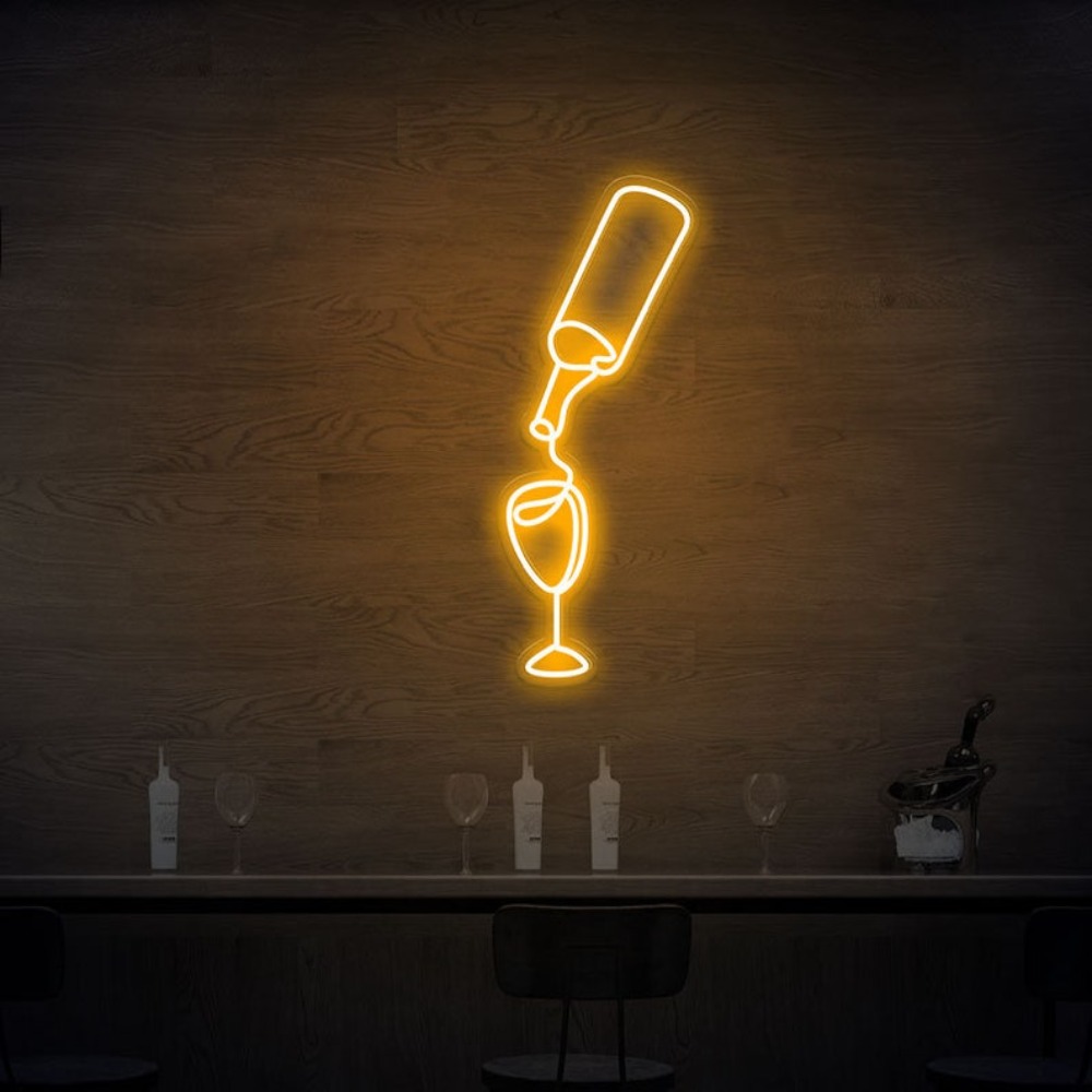 Wine Led Neon Sign lights USB  - огляд і ціна Wine In Beer Store