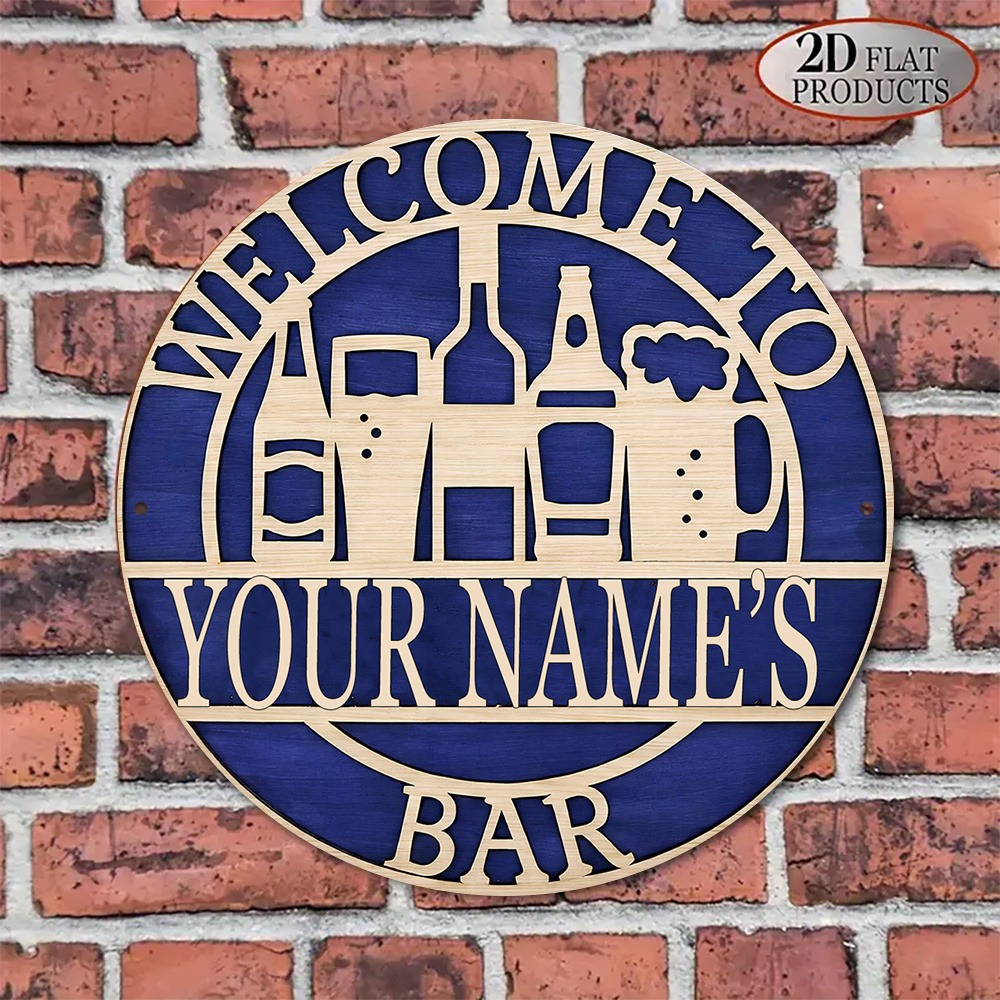 [2D Flat] 1pc Custom Name Holl - огляд і ціна Wine Beer Name
