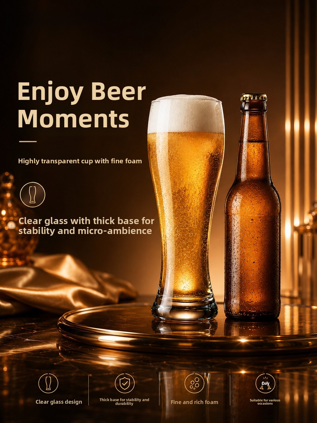Large Capacity Beer Glass Crys - огляд і ціна Craft Beer & Wine U-