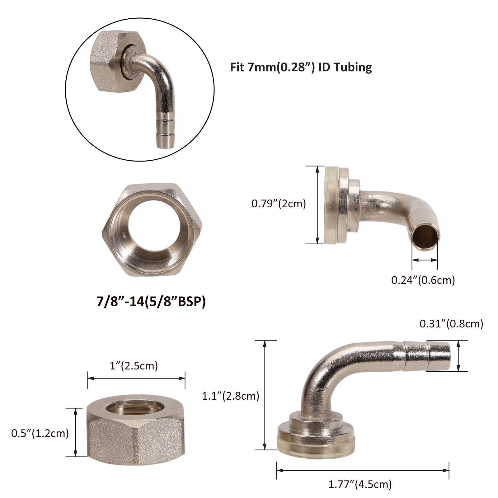 Hex Beer Nut Elbow Tail Piece  - огляд і ціна Craft Beer & Wine U-