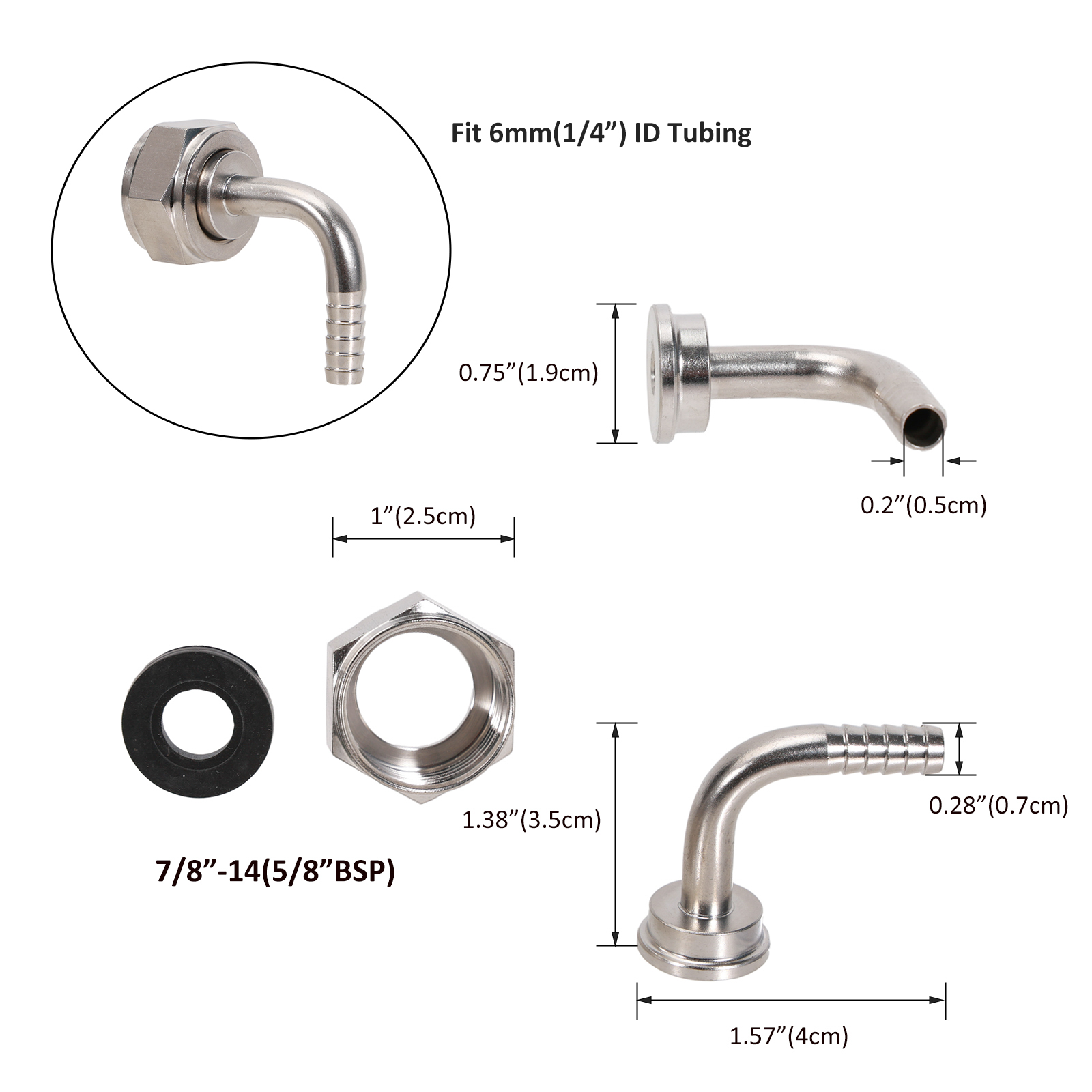 Hex Beer Nut Elbow Tail Piece  - огляд і ціна Craft Beer & Wine U-