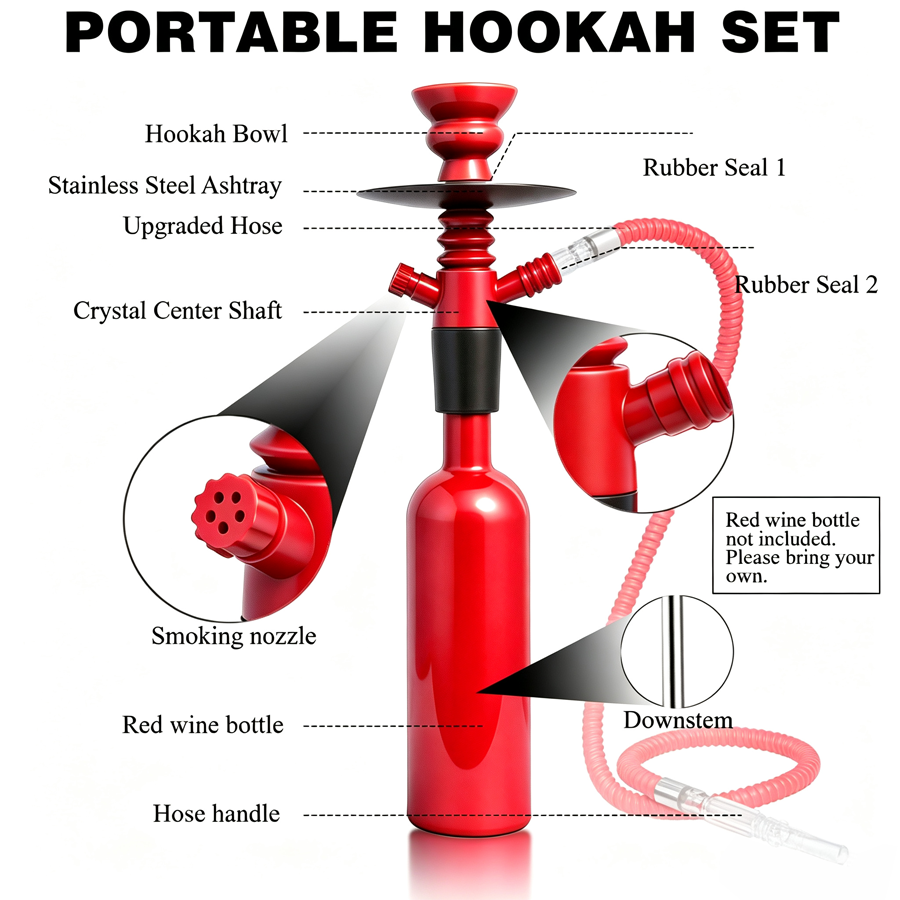 Portable Wine Bottle Hookah St - огляд і ціна Wine Beer Type