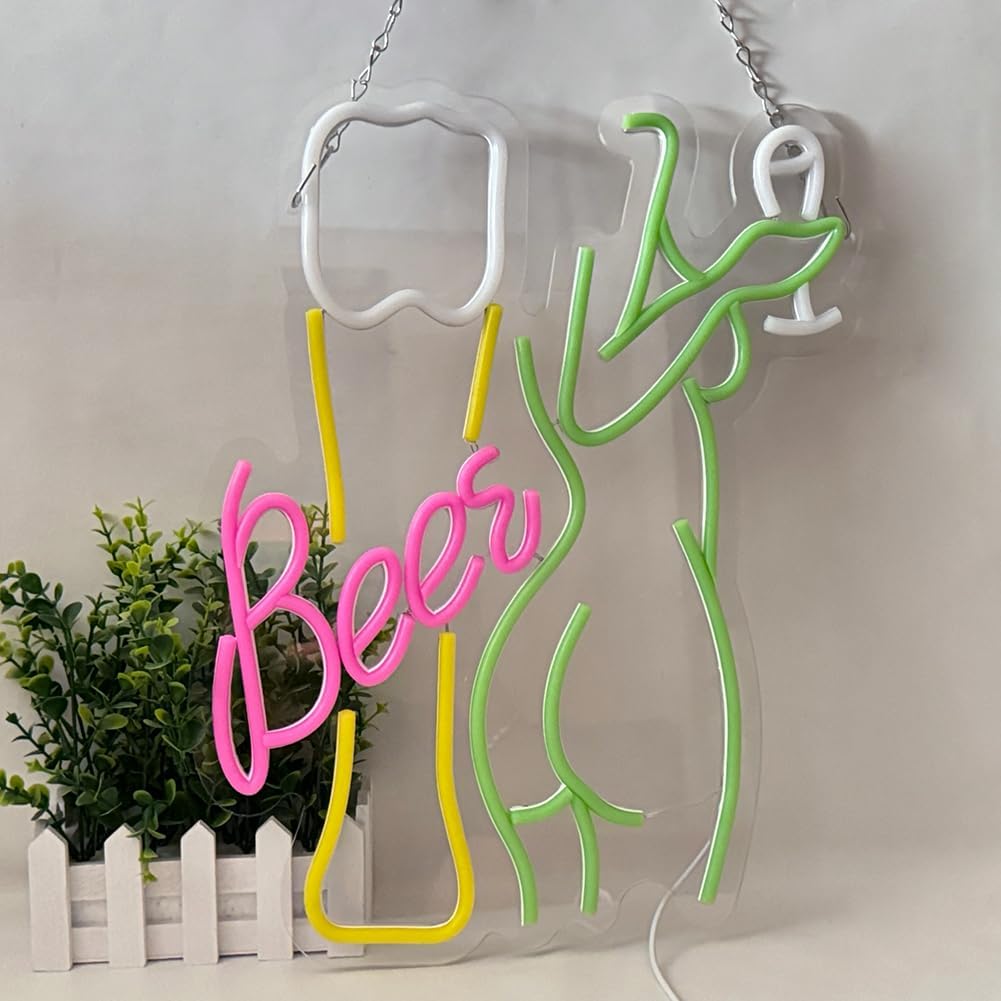 Beer Neon Sign Women's Body Ne - огляд і ціна Wine In Beer Store