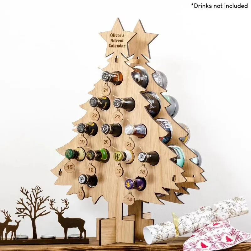 Christmas Tree Wooden Wine Rac - огляд і ціна Craft Beer & Wine U-