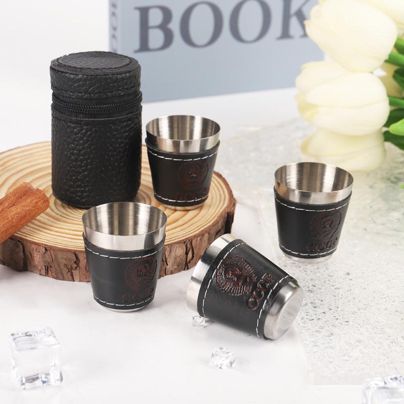4Pcs/Set Travel Cups Stainless - огляд і ціна Beer Flight Set