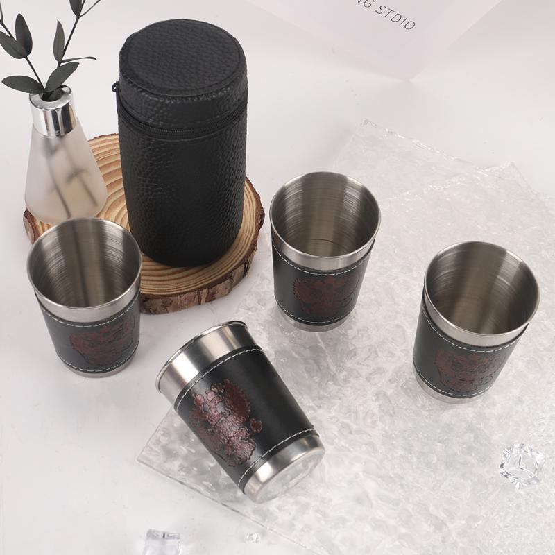 4Pcs/Set Travel Cups Stainless - огляд і ціна Beer Flight Set